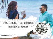 Une demande en mariage de rêve en bord de mer à Punta Cana – Proposition «Trouve la bouteille!»